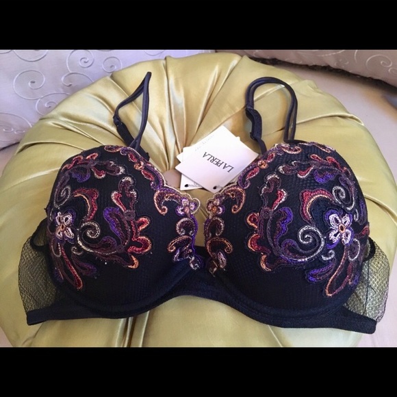 La Perla Paisley Pushup Bra 34В - Picture 3 of 9